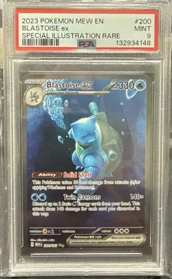 2023 Pokemon 200/165 Blastoise ex SV 151 SIR PSA 9 - Image 1