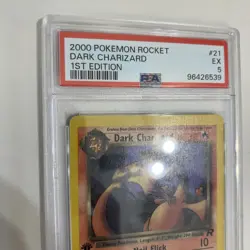 2000 Pokemon Dark Charizard 1st Edition 21/82 Team Rocket #21 PSA 5 NON Holo - Image 5