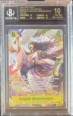 One Piece Kouzuki Momonosuke Wings Of The Captain OP06 107 BGS 10 Black Label - Image 1