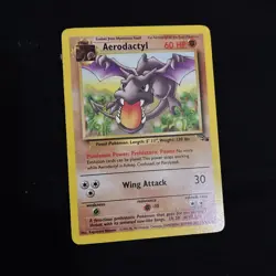 Pokemon TCG Aerodactyl 16/62 Fossil Non-Holo Rare Card NM - Image 1