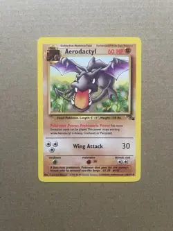 Aerodactyl 16/62 Non Holo Rare Fossil Set 1999 WOTC Pokemon Card NM MINT - Image 1