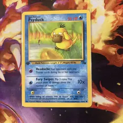 Pokemon Psyduck 1st Edition 53/62 Common Fossil LP Lightly Played - Image 1