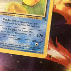 Pokemon Psyduck 1st Edition 53/62 Common Fossil LP Lightly Played - Image 2