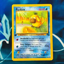 Psyduck - 53/62 - 1st Edition Fossil Set - Pokemon Card - LP - Image 1