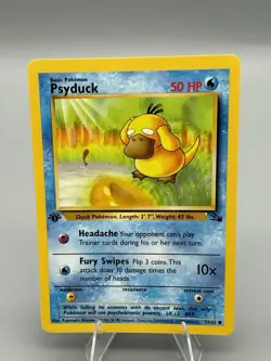 WOTC Pokemon TCG Fossil (1st Edition) #53/62 Psyduck LP+ - Image 1