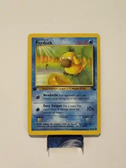 Psyduck 53/62 1st Edition Fossil Set Pokemon Card WOTC Rare LP+ - Image 1