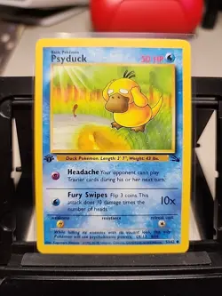 Pokemon TCG Psyduck 53/62 Common Fossil 1st Edition LP/MINIMAL - Image 1