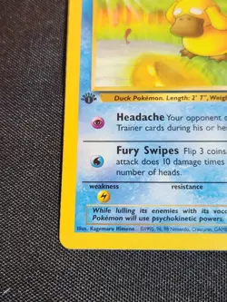 1st Edition Psyduck 53/62 Pokemon TCG WOTC Base Set Fossil LP - Image 2