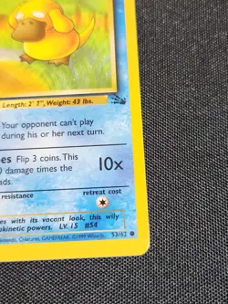 1st Edition Psyduck 53/62 Pokemon TCG WOTC Base Set Fossil LP - Image 3