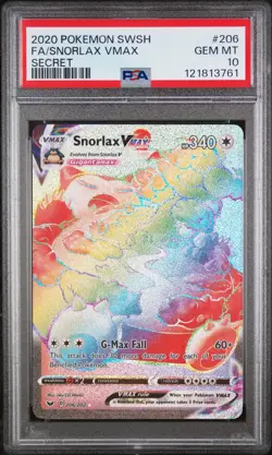 Graded Pokemon Cards - Snorlax VMAX and VMAX Rainbow PSA GEM MINT 10 - Image 1