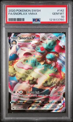 Graded Pokemon Cards - Snorlax VMAX and VMAX Rainbow PSA GEM MINT 10 - Image 3