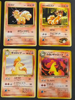 Growlithe Vulpix Arcanine Ponyta Rapida Pokemon card Japanese Old Back lot eb161 - Image 2