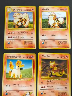 Growlithe Vulpix Arcanine Ponyta Rapida Pokemon card Japanese Old Back lot eb161 - Image 5
