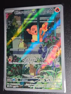 Charmander SVP044 Scarlet & Violet Illustration Full Art Holo Pokemon Card - Image 1