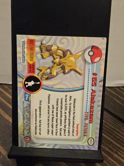 Alakazam #65 Topps 2000 TV Animation Edition Pokemon Card Blue Label - Image 2