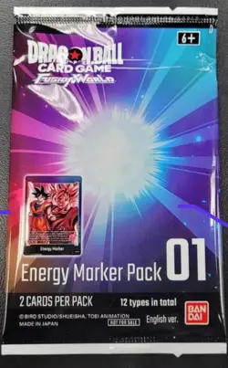 DRAGON BALL CARD GAME FUSION WORLD PROMO PACK ENERGY MARKER PRIZE CARD - Image 1