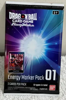Dragon Ball Card Game Fusion World Energy Marker Pack 01 *Sealed English Version - Image 1