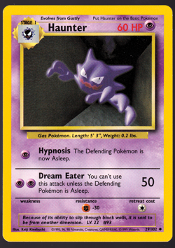 Haunter 29/102 Base Set 1999 Pokemon TCG Card NM - Image 1