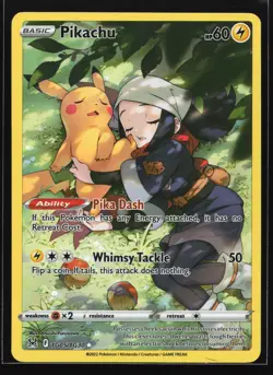 Pikachu TG05/TG30 SWSH11: Lost Origin Trainer Gallery Ultra Rare Pokemon Card - Image 1