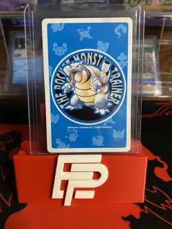 1996 Blastoise 4 of Hearts Pokemon Poker Blastoise Blue Deck Playing Card (MINT) - Image 2