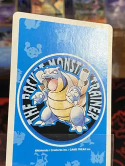 1996 Blastoise 4 of Hearts Pokemon Poker Blastoise Blue Deck Playing Card (MINT) - Image 3