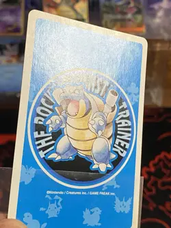 1996 Blastoise 4 of Hearts Pokemon Poker Blastoise Blue Deck Playing Card (MINT) - Image 4