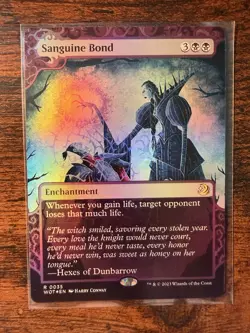 MTG - Wilds of Eldraine: Enchanting Tales - Sanguine Bond Foil Rare - 35 - Mint! - Image 1