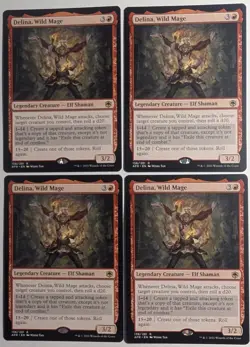 Delina, Wild Mage x1 Adventures in the Forgotten Realms MTG LP/NM - Image 3