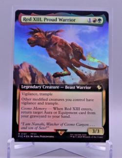 MtG Final Fantasy Red XIII, Proud Warrior (Extended Art) Foil K204 - Image 1