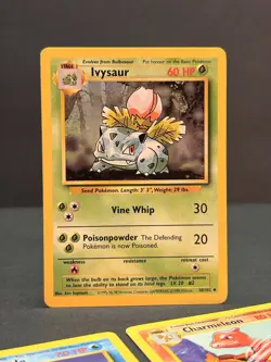 Pokemon Base Set Starter Evolutions Lot - Charmeleon Wartortle Ivysaur LP - Image 2