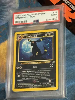 Umbreon Holo #13 2001 Pokemon Neo Discovery PSA 9 - Image 1