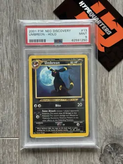 Umbreon Holo #13 2001 Pokemon Neo Discovery PSA 9 - Image 3