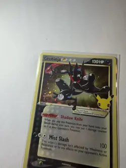 Pokemon TCG Greninja Gold Star SWSH144 - Celebrations Black Star Promo Swirl! - Image 5