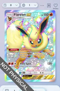 Pokemon TCG Pocket - Flareon EX Shiny 2⭐, Fantastical Parade, English - Image 1
