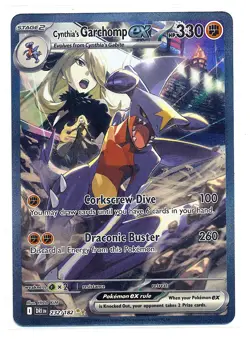 Pokemon Destined Rivals Cynthia's Garchomp EX Special Illustration Rare 232/182 - Image 1
