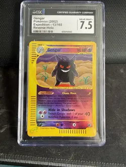2002 Gengar 13/165 - Expedition Base Set Reverse Holo Rare - Pokemon CGC 7.5 NM+ - Image 1
