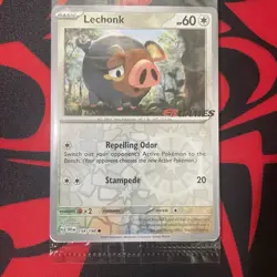 Lechonk Pokemon Scarlet & Violet Base Set 154/198 EBGames Stamped Reverse Holo - Image 2