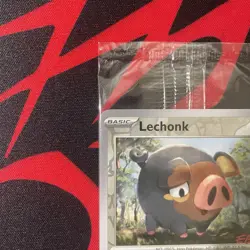 Lechonk Pokemon Scarlet & Violet Base Set 154/198 EBGames Stamped Reverse Holo - Image 3