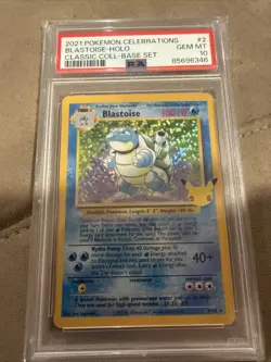 2021 Pokemon Celebrations Blastoise Classic Collection PSA 10 - Image 1
