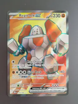 Regirock ex 214/182 Pokemon Destined Rivals SV10 Ultra Rare Holo NM - Image 1