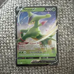 Virizion V SWSH295 Holo Black Star Promo Sword Shield Pokemon #D - Image 1
