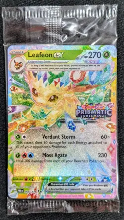 Leafeon ex 006/131 Stamp Stamped Holo Prismatic Evolutions Pokemon Promo SEALED - Image 1