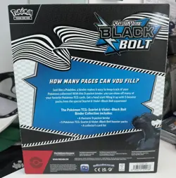 NEW! Pokemon TCG: Scarlet & Violet Black Bolt Binder Collection Factory Sealed - Image 2