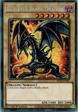 Yugioh Red-Eyes Black Dragon MP22-EN267 1st Edition Prismatic Secret Rare NM - Image 1