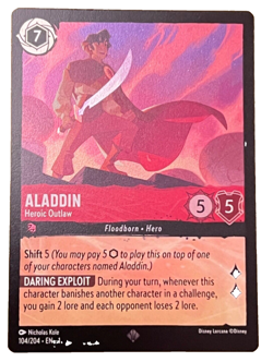 Disney Lorcana First Chapter - Aladdin: Heroic Outlaw - FOIL - 104 - Image 1