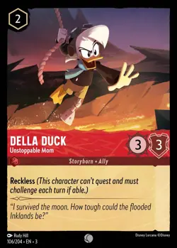 Disney Lorcana Into The Inklands - Della Duck: Unstoppable Mom - FOIL - 106 - Image 1