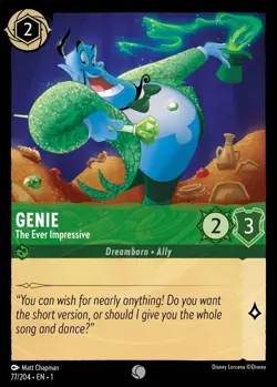 Disney Lorcana First Chapter - Genie: The Ever Impressive - FOIL - 77 - Image 1