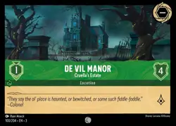 Disney Lorcana Into The Inklands - De Vil Manor: Cruella’s Estate - FOIL - 100 - Image 1