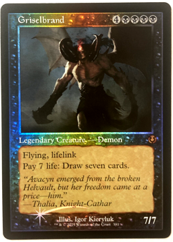 MTG Griselbrand Retro Frame Foil Innistrad Remastered 381 NM - Image 1