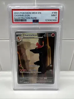 CHARMELEON #169 ILLUSTRATION RARE 2023 POKEMON MEW EN SCARLET & VIOLET 151 PSA 9 - Image 1
